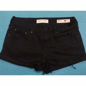 BULLHEAD black low rise denim shorts NWOT